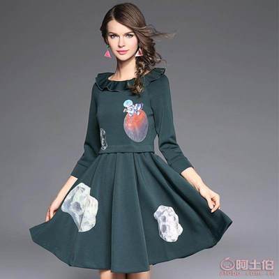 【O&Y一件代發(fā)2016秋季新款高端女裝荷葉領(lǐng)貼布印花公主裙連衣裙OGMF6861522】深圳市寶安區(qū)沙井歐依時(shí)尚服飾商行 - 產(chǎn)品庫